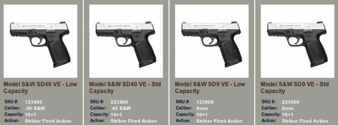 NEW SD9 VE™ and SD40 VE™ SELF DEFENSE PISTOLS